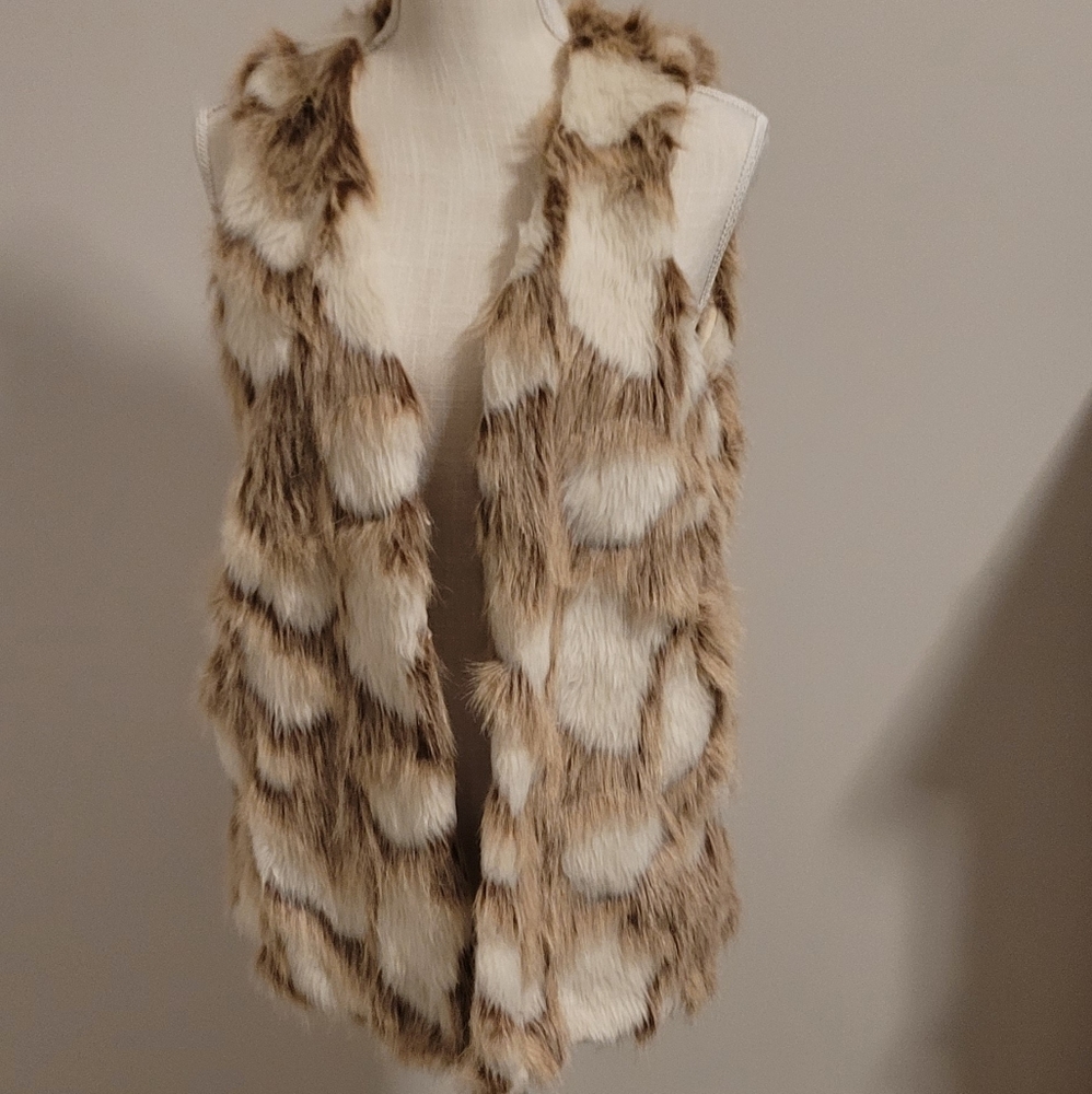 Faux fur lined vest